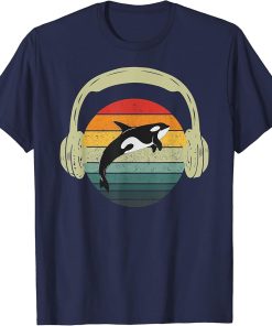 Funyy Killer Whale Orca Gaming Who Loves Games-Game Lover T-Shirt