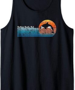 Vintage Buckroe Beach, VA Retro 80s Orca Sunset Tank Top