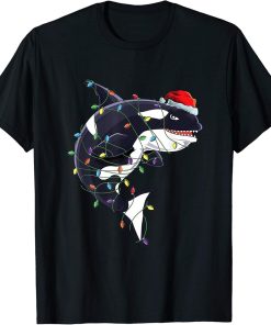 Cute Orca Killer Whale Santa Claus Hat Christmas Girls Gift T-Shirt