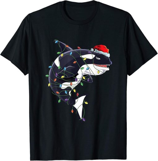 Cute Orca Killer Whale Santa Claus Hat Christmas Girls Gift T-Shirt