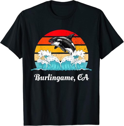 Vintage Bellingham CA Distressed Orca Killer Whale Art T-Shirt