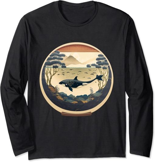 Orca Whale in Fish Bowl Orca in Aquarium Free The Orcas Long Sleeve T-Shirt